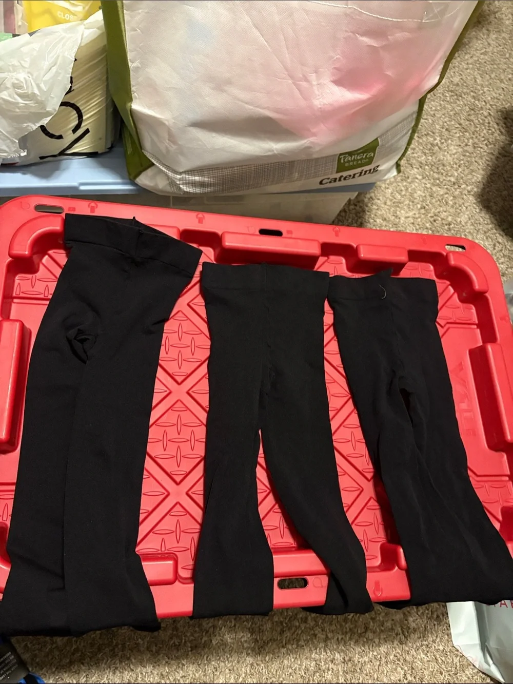 3 pairs Capezio Dance Black Footless Tights